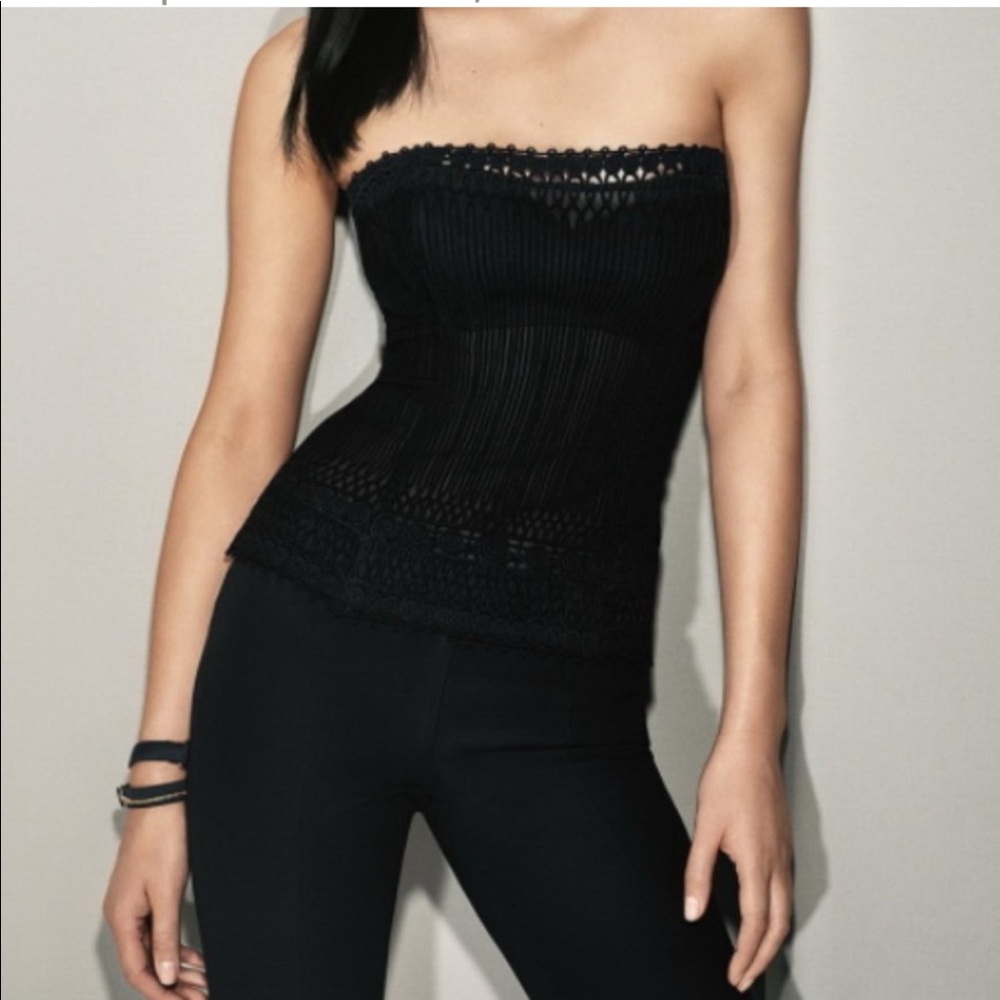 COPY - La Perla  Corset Bustier Black Top Push up Cup